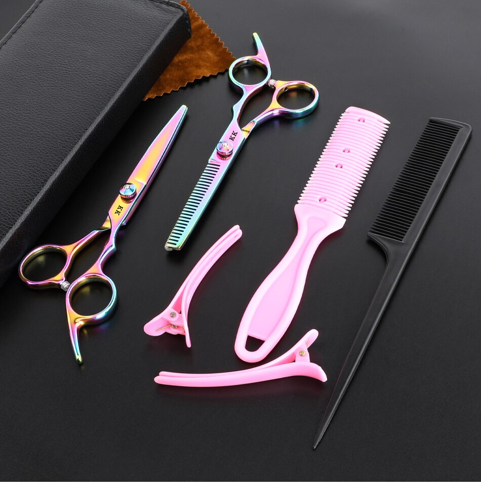 KK Japan Original Professional Hair Cutting Scissors Thinning Barber Scissors Set Salon Hairdressing Scissors Barber Tools Hair