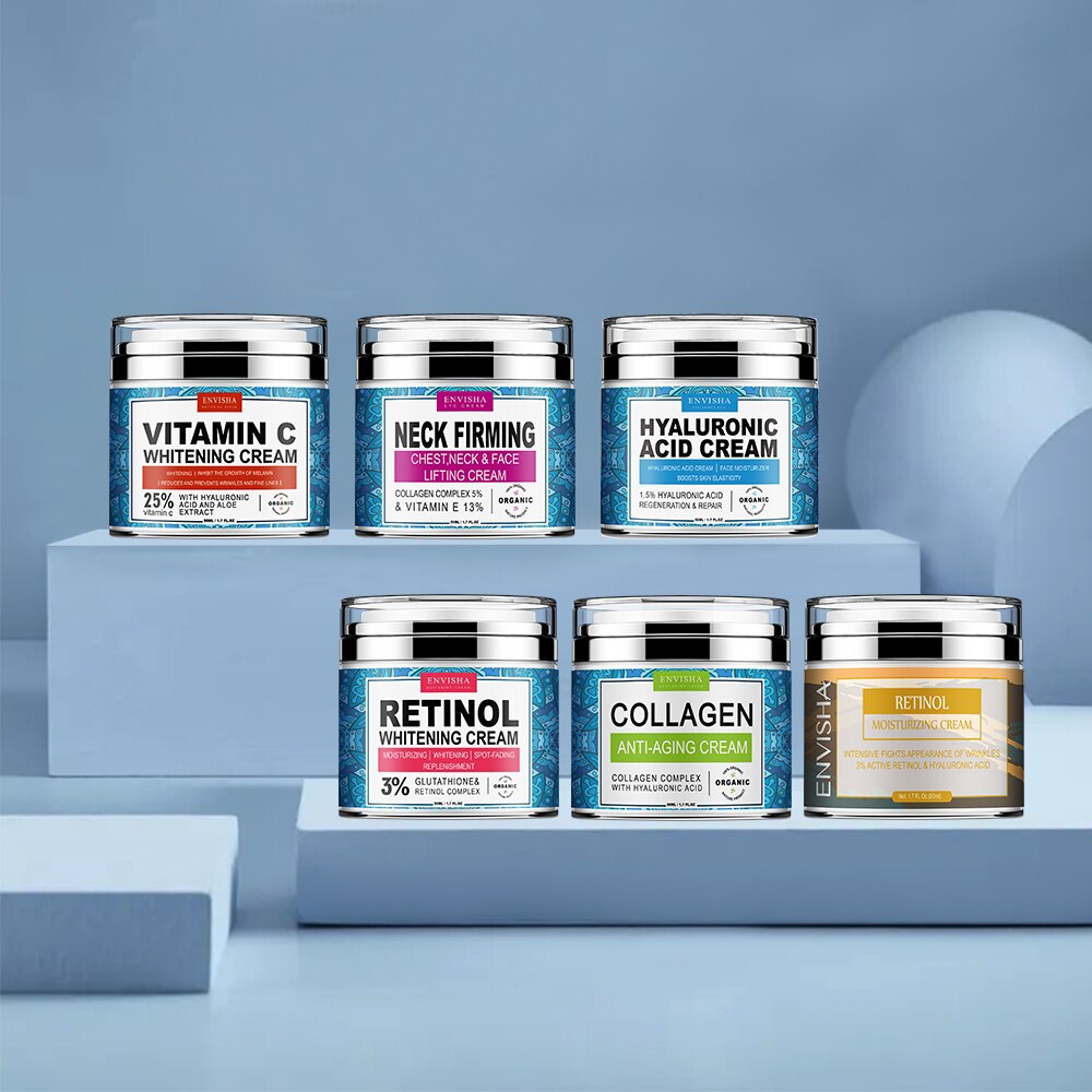 ENVISHA Face Cream Collagen Hyaluronic Acid Skin Care Anti-Wrinkle Moisturizing Anti-Aging Night Shrink Pores Whitening Smooth ENVISHA Face Cream Collagen Hyaluronic Acid Skin Care Anti-Wrinkle Moisturizing Anti-Aging Night Shrink Pores Whitening Smooth