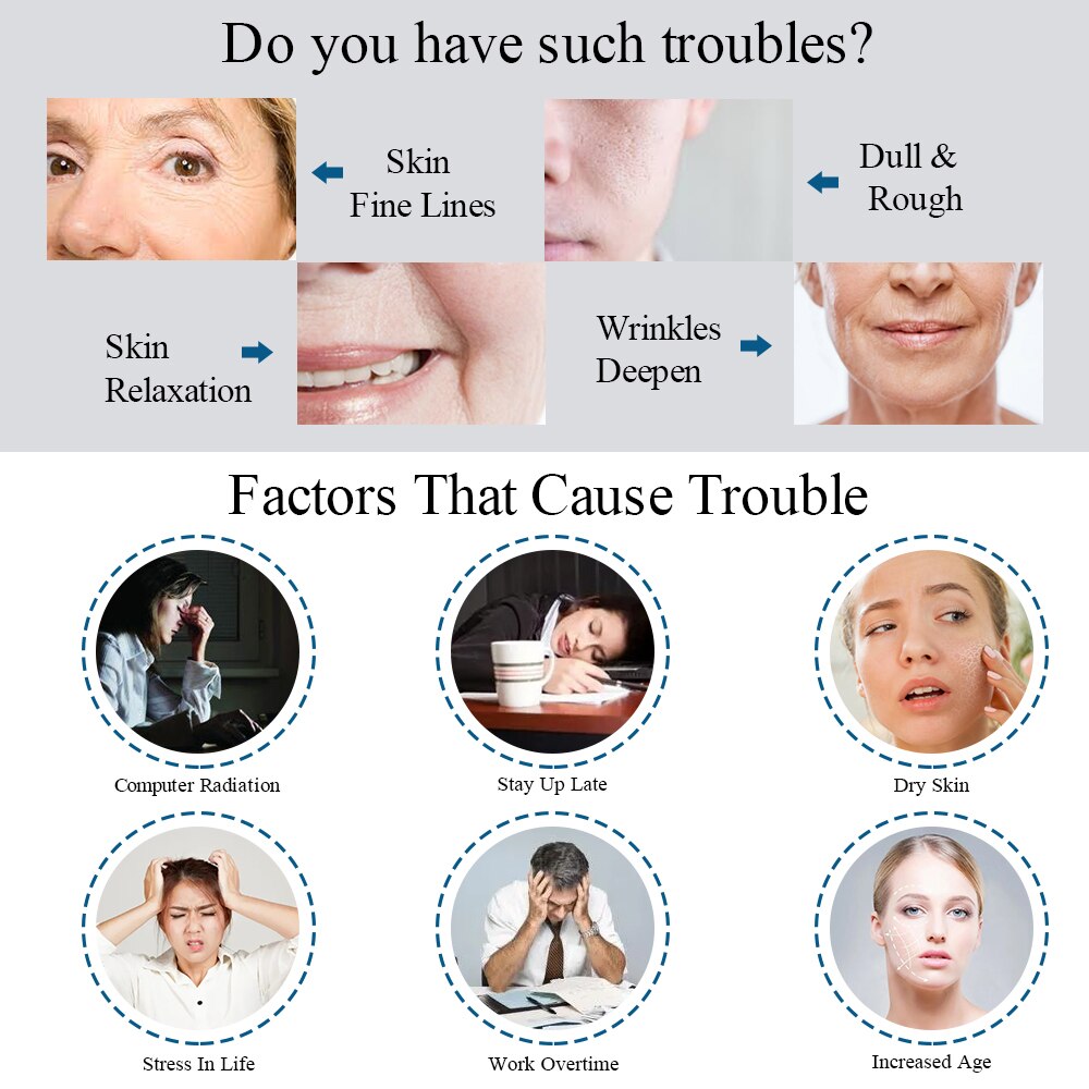 ENVISHA Face Cream Collagen Hyaluronic Acid Skin Care Anti-Wrinkle Moisturizing Anti-Aging Night Shrink Pores Whitening Smooth ENVISHA Face Cream Collagen Hyaluronic Acid Skin Care Anti-Wrinkle Moisturizing Anti-Aging Night Shrink Pores Whitening Smooth