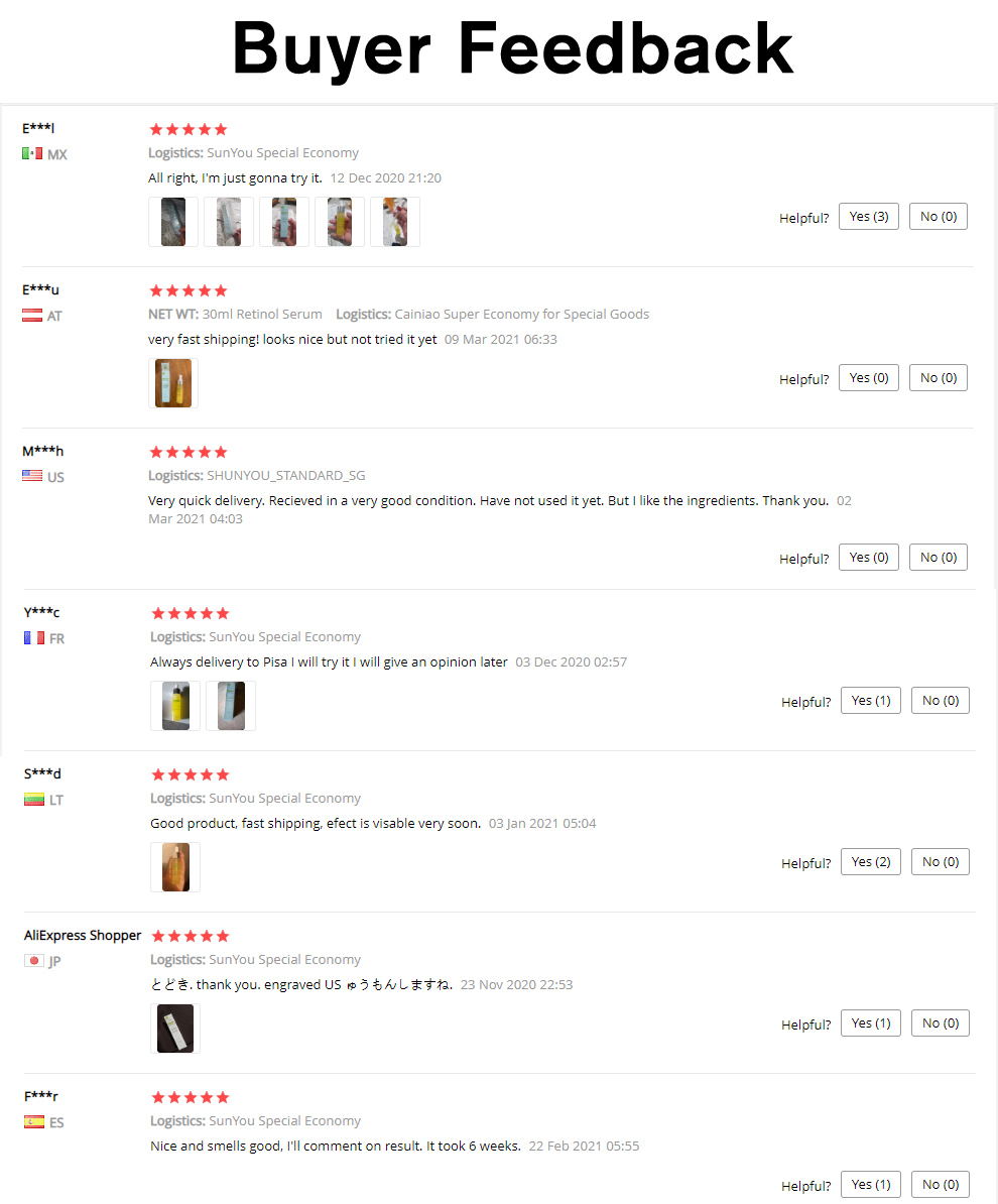 Facial Skin Serum Retinol Vitamin A  Moisturizing Brighten Firming Anti-Wrinkle Anti-Aging Care 30ml