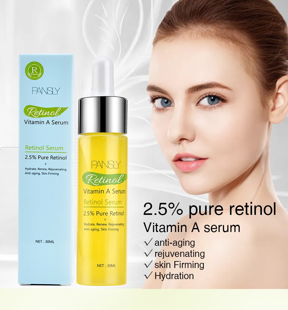 Facial Skin Serum Retinol Vitamin A  Moisturizing Brighten Firming Anti-Wrinkle Anti-Aging Care 30ml