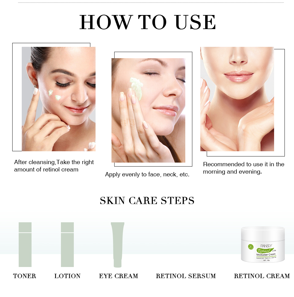 Facial Skin Serum Retinol Vitamin A  Moisturizing Brighten Firming Anti-Wrinkle Anti-Aging Care 30ml