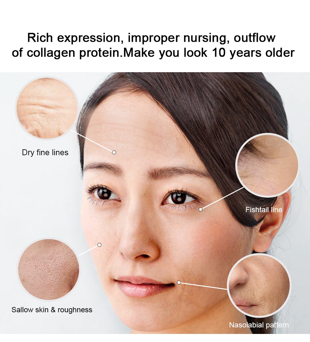 VIBRANT GLAMOUR Six Peptides Face Cream Anti Aging Wrinkle Whitening Moisturizing Collagen Firming Skin For Women Skin Care 30g