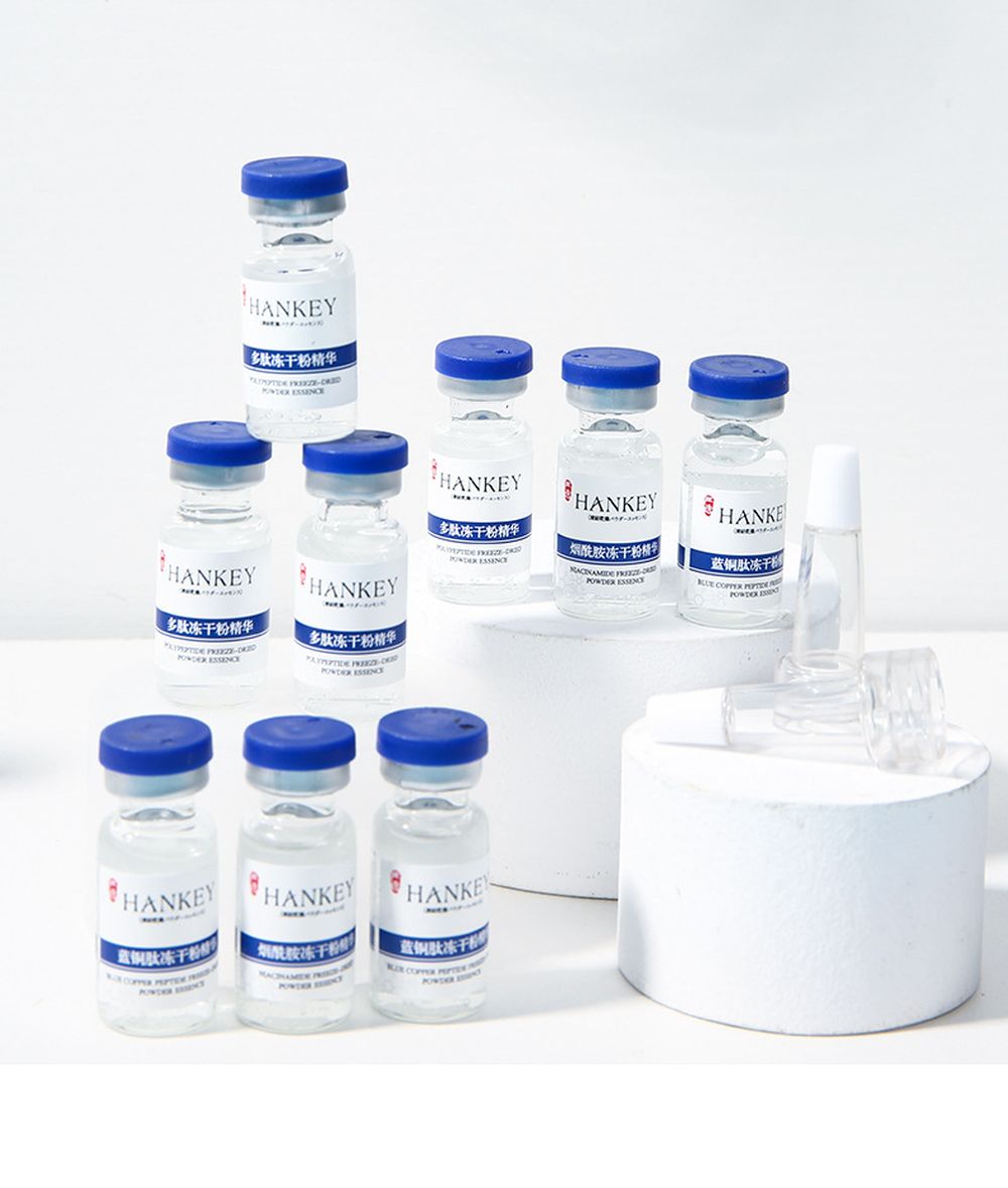 Blue Copper Peptide Lyophilized Powder Face Serum Set Whitening Anti-Wrinkle Lifting Nourishing Shrink Pore Face Serum Skin Care