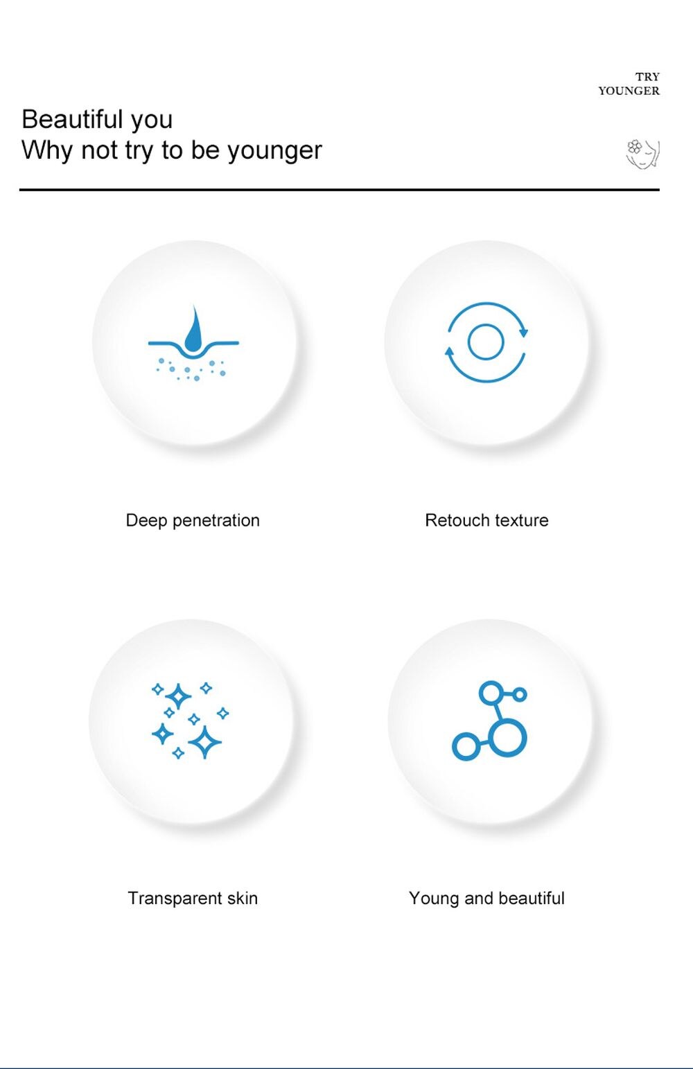 Blue Copper Peptide Lyophilized Powder Face Serum Set Whitening Anti-Wrinkle Lifting Nourishing Shrink Pore Face Serum Skin Care