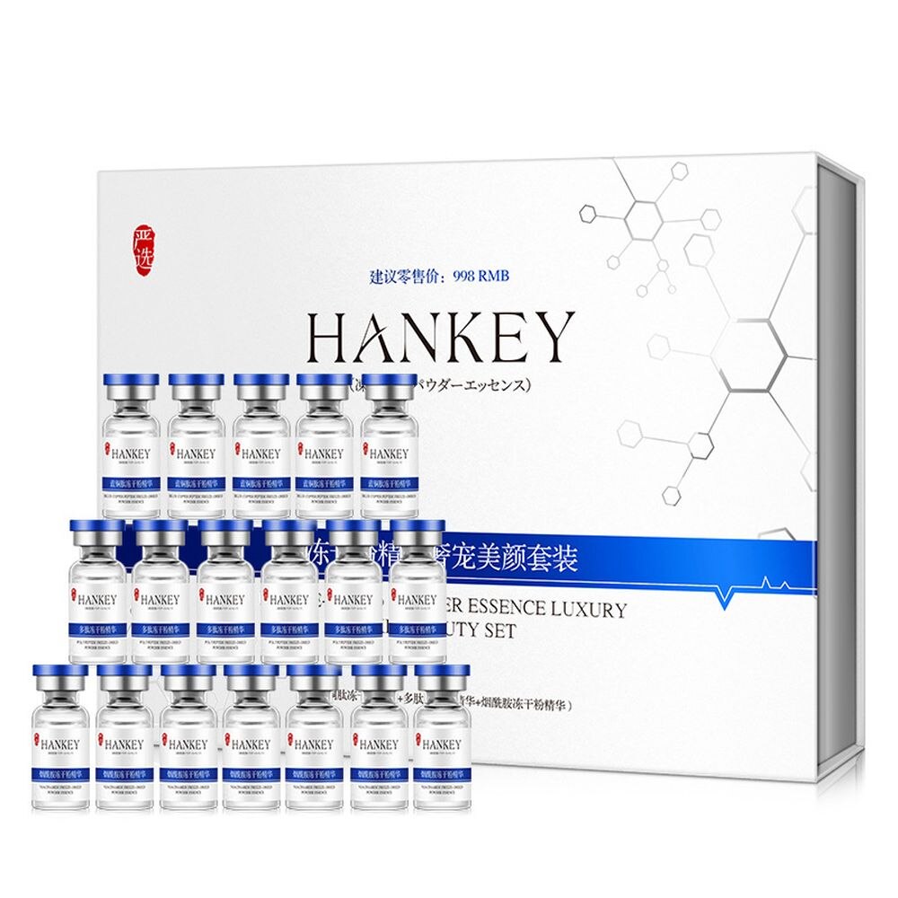 Blue Copper Peptide Lyophilized Powder Face Serum Set Whitening Anti-Wrinkle Lifting Nourishing Shrink Pore Face Serum Skin Care Blue Copper Peptide Lyophilized Powder Face Serum Set Whitening Anti-Wrinkle Lifting Nourishing Shrink Pore Face Serum Skin Care