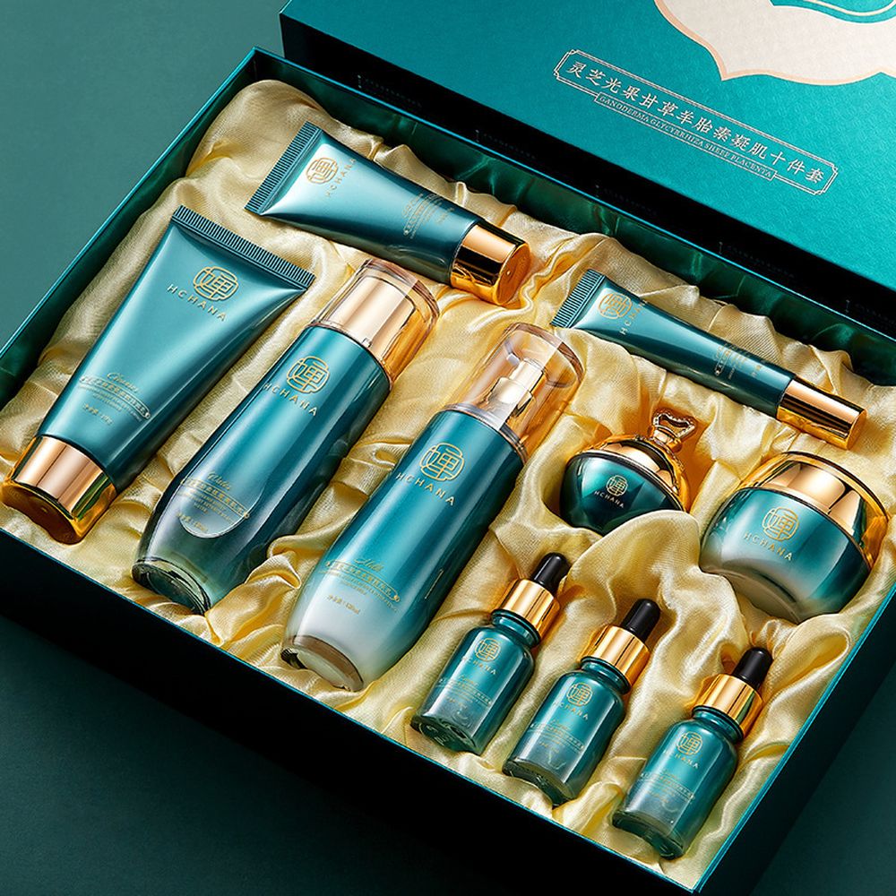 LAIKOU Ganoderma Lucidum 10PCS Face Skin Care Product Facial Cleanser Toner Essence Milk Essence Cream Eye Cream BB Cream Set LAIKOU Ganoderma Lucidum 10PCS Face Skin Care Product Facial Cleanser Toner Essence Milk Essence Cream Eye Cream BB Cream Set