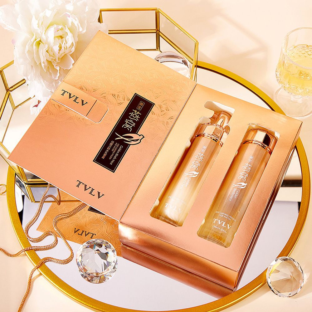 LAIKOU Golden Bird's Nest Thread Carving Skin Care Set 24K Gold Whitening Repairing Moisturizing Anti-Aging Face Essence Care LAIKOU Golden Bird's Nest Thread Carving Skin Care Set 24K Gold Whitening Repairing Moisturizing Anti-Aging Face Essence Care