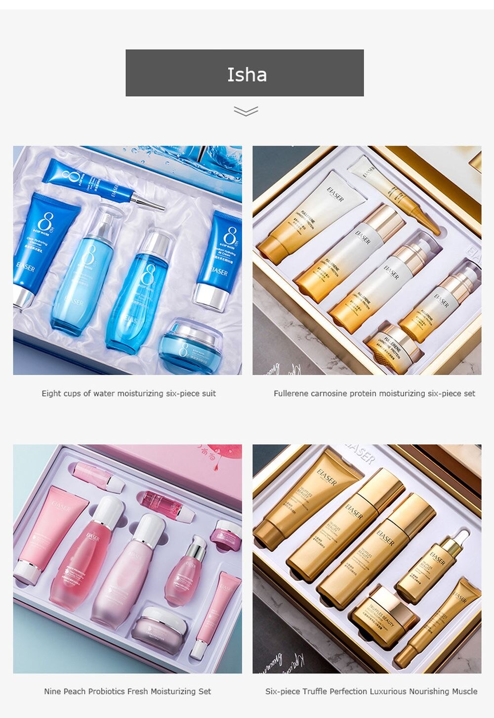 LAIKOU 6 To 12 Pcs Face Skin Care Product Set Repairing Anti-aging Wrinkle Moisturizing Shrink Pores Whitening Face Tonic Cream