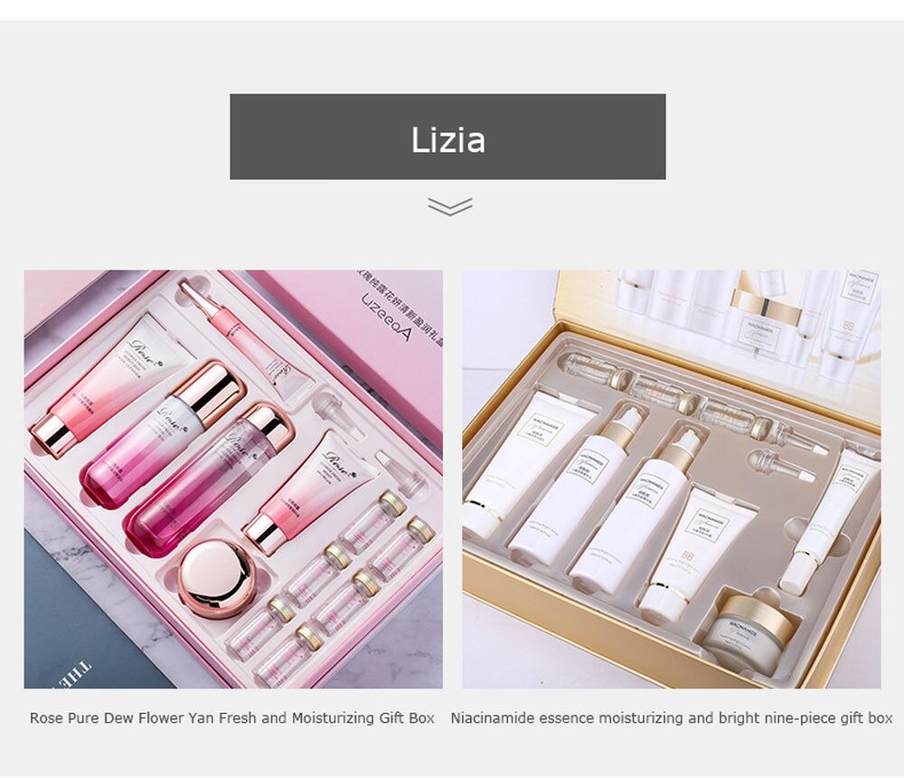 LAIKOU 6 To 12 Pcs Face Skin Care Product Set Repairing Anti-aging Wrinkle Moisturizing Shrink Pores Whitening Face Tonic Cream