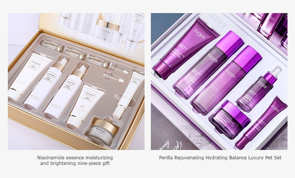 LAIKOU 6 To 12 Pcs Face Skin Care Product Set Repairing Anti-aging Wrinkle Moisturizing Shrink Pores Whitening Face Tonic Cream