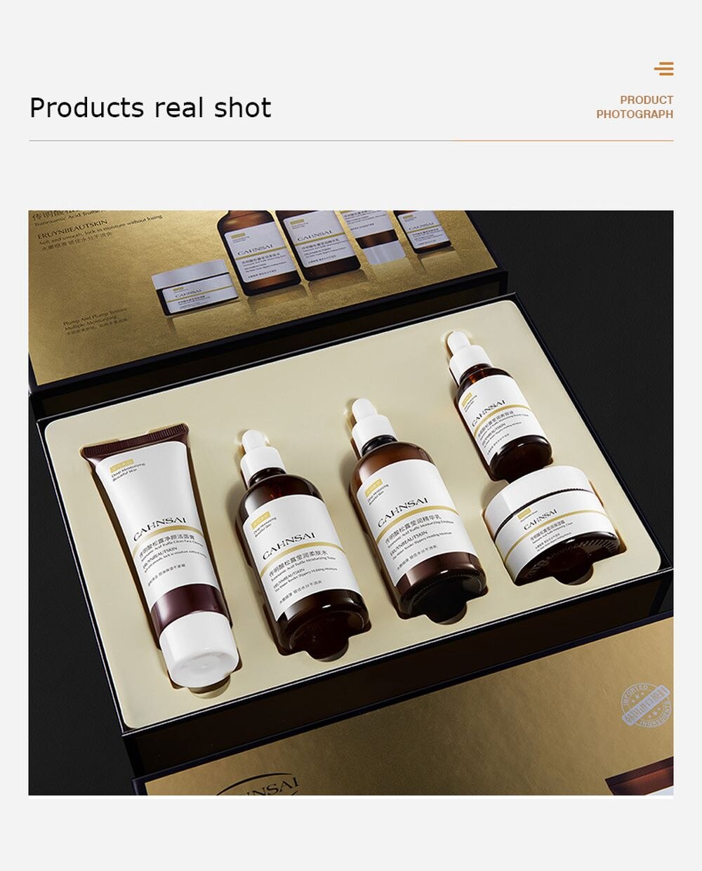 LAIKOU 6 To 12 Pcs Face Skin Care Product Set Repairing Anti-aging Wrinkle Moisturizing Shrink Pores Whitening Face Tonic Cream