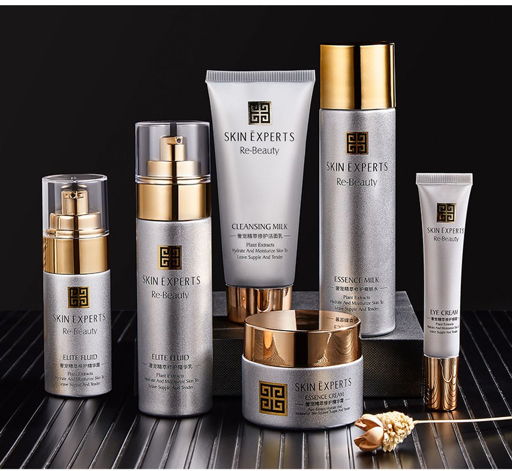 LAIKOU 5PCS Essence Repairing Skin Care Set Deep Cleaning Moisturizing Whitening Face Tonic Cream Anti-Aging Face Essence Care