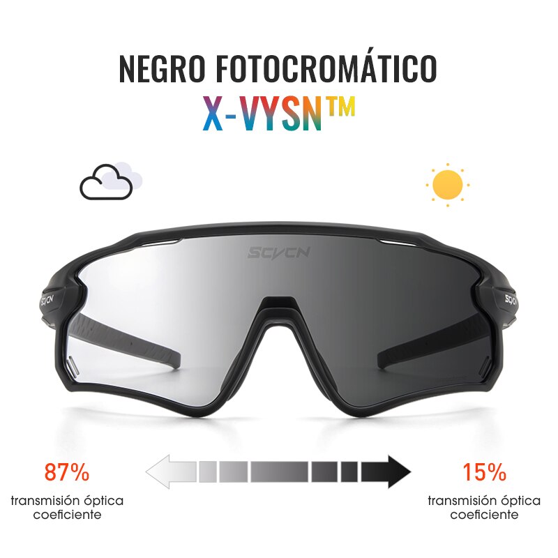 SCVCN Photochromic Cycling Glasses MTB Riding Running Sunglasses UV400 Polarized Fishing Goggles Man Woman Bike Bicycle Eyewear