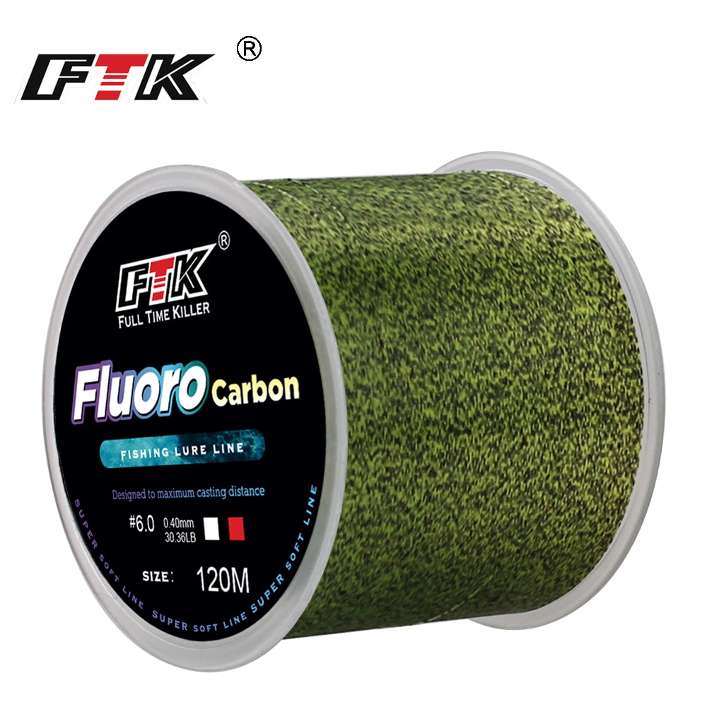 FTK 120m Invisib Bionic Spot Fish Line Speckle Carp Fluorocarbon Line 3D Monofilament Fishing Line 0.20mm-0.50mm 4.13LB-34.32LBg FTK 120m Invisib Bionic Spot Fish Line Speckle Carp Fluorocarbon Line 3D Monofilament Fishing Line 0.20mm-0.50mm 4.13LB-34.32LBg