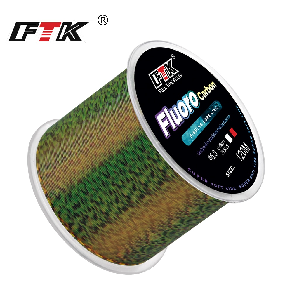 FTK 120m Invisib Bionic Spot Fish Line Speckle Carp Fluorocarbon Line 3D Monofilament Fishing Line 0.20mm-0.50mm 4.13LB-34.32LBg FTK 120m Invisib Bionic Spot Fish Line Speckle Carp Fluorocarbon Line 3D Monofilament Fishing Line 0.20mm-0.50mm 4.13LB-34.32LBg
