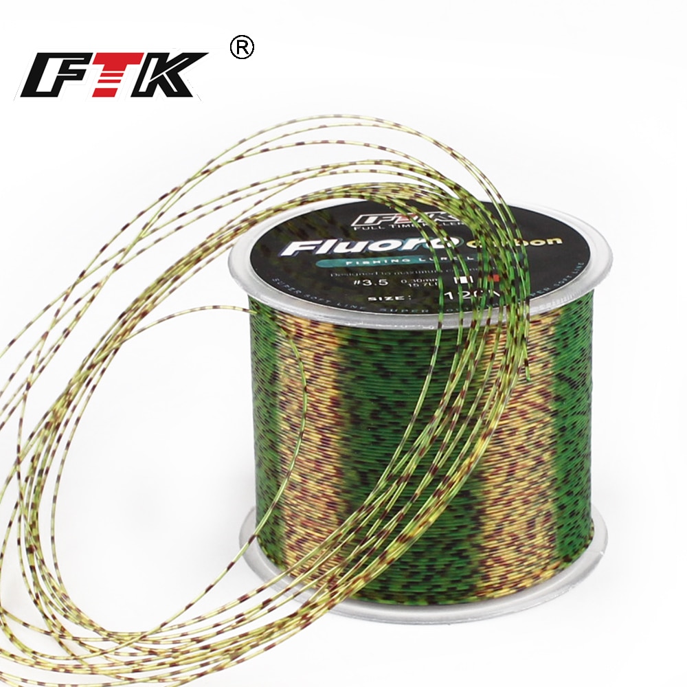 FTK 120m Invisib Bionic Spot Fish Line Speckle Carp Fluorocarbon Line 3D Monofilament Fishing Line 0.20mm-0.50mm 4.13LB-34.32LBg FTK 120m Invisib Bionic Spot Fish Line Speckle Carp Fluorocarbon Line 3D Monofilament Fishing Line 0.20mm-0.50mm 4.13LB-34.32LBg