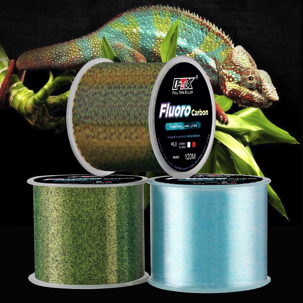 FTK 120m Invisib Bionic Spot Fish Line Speckle Carp Fluorocarbon Line 3D Monofilament Fishing Line 0.20mm-0.50mm 4.13LB-34.32LBg FTK 120m Invisib Bionic Spot Fish Line Speckle Carp Fluorocarbon Line 3D Monofilament Fishing Line 0.20mm-0.50mm 4.13LB-34.32LBg