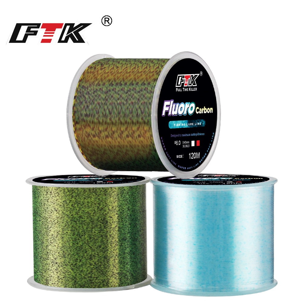 FTK 120m Invisib Bionic Spot Fish Line Speckle Carp Fluorocarbon Line 3D Monofilament Fishing Line 0.20mm-0.50mm 4.13LB-34.32LBg FTK 120m Invisib Bionic Spot Fish Line Speckle Carp Fluorocarbon Line 3D Monofilament Fishing Line 0.20mm-0.50mm 4.13LB-34.32LBg