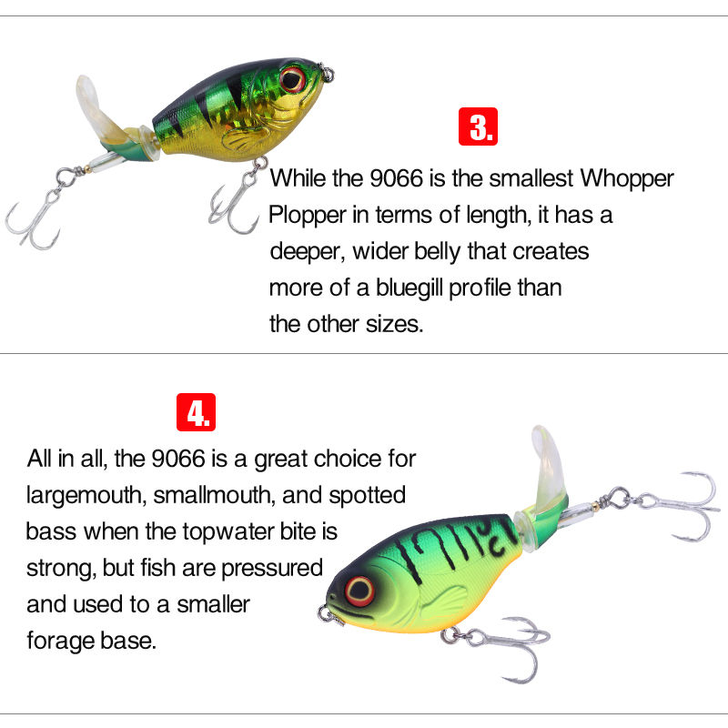 1pcs 75mm/17g Topwater Fishing Lures Whopper Popper Artificial Bait Hard Plopper Soft Rotating Tail Fishing Tackle Fishing Baits
