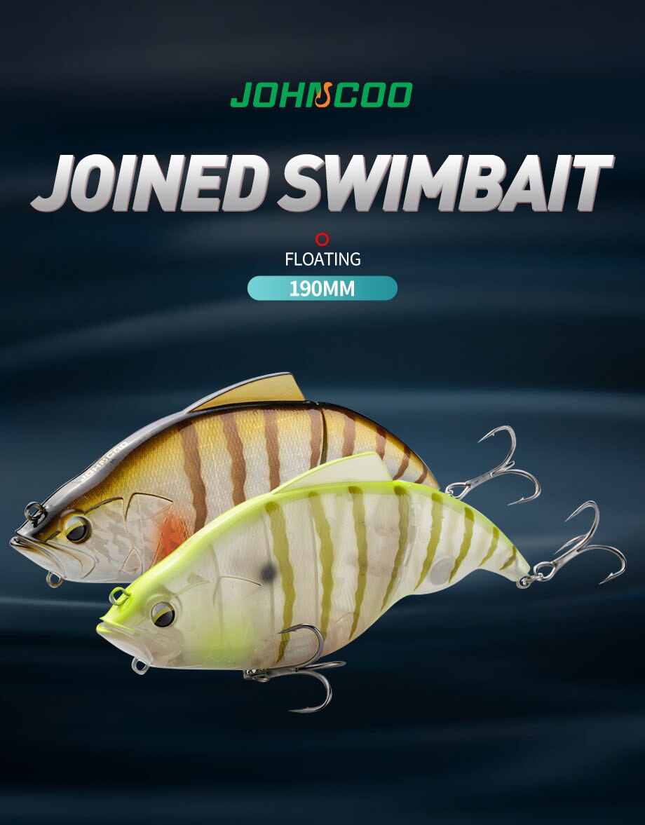 Johncoo Vibration 190mm Fishing Lure Lipless Wobbler for Pike Bass and Big bait Predator fishing lures a Fish Lure ARTIFICI BAIT