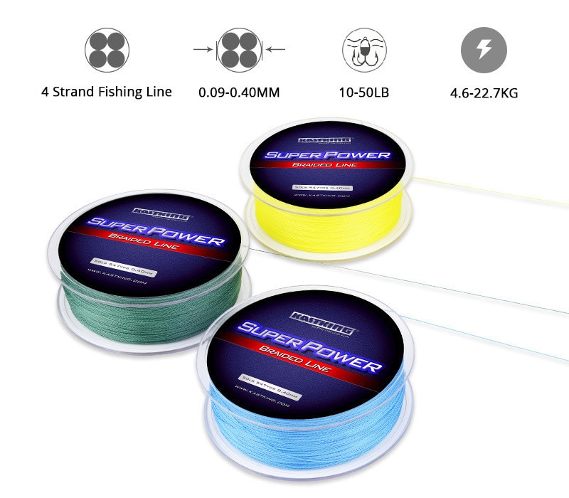 KastKing SuperPower Series 300m 500m 1000m 4 Strand 10-50LB Braided Fishing Line PE Multifilament Braid Lines Lake River Fishing KastKing SuperPower Series 300m 500m 1000m 4 Strand 10-50LB Braided Fishing Line PE Multifilament Braid Lines Lake River Fishing