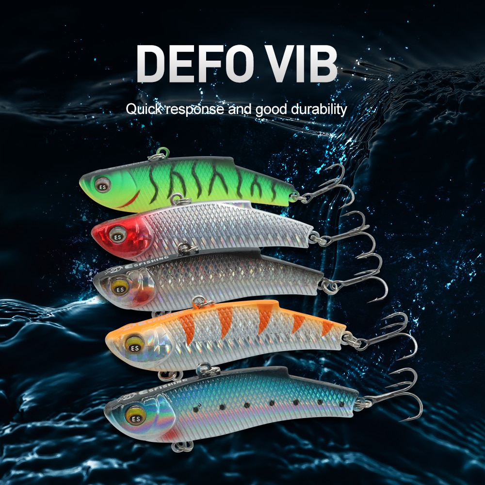 ESFISHING Quality Hard Bait DEFO VIB 70mm15g Pike Winter Ice Fishing Lure Tackle Sinking Icsa Artificial Wobblers Free Shipping ESFISHING Quality Hard Bait DEFO VIB 70mm15g Pike Winter Ice Fishing Lure Tackle Sinking Icsa Artificial Wobblers Free Shipping