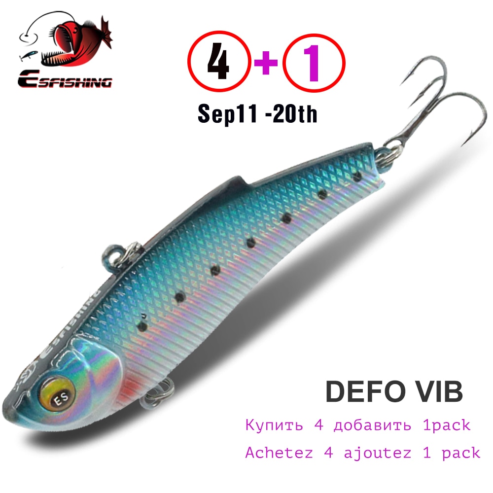 ESFISHING Quality Hard Bait DEFO VIB 70mm15g Pike Winter Ice Fishing Lure Tackle Sinking Icsa Artificial Wobblers Free Shipping ESFISHING Quality Hard Bait DEFO VIB 70mm15g Pike Winter Ice Fishing Lure Tackle Sinking Icsa Artificial Wobblers Free Shipping