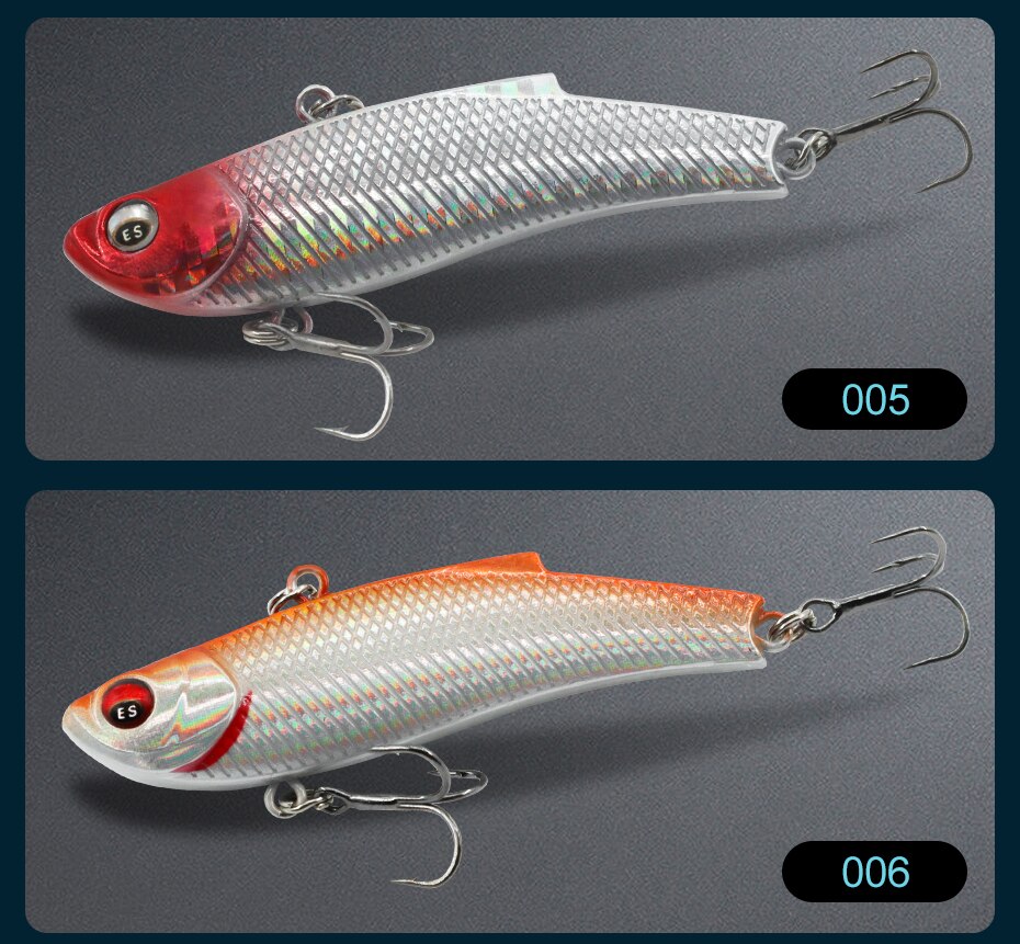 ESFISHING Quality Hard Bait DEFO VIB 70mm15g Pike Winter Ice Fishing Lure Tackle Sinking Icsa Artificial Wobblers Free Shipping ESFISHING Quality Hard Bait DEFO VIB 70mm15g Pike Winter Ice Fishing Lure Tackle Sinking Icsa Artificial Wobblers Free Shipping
