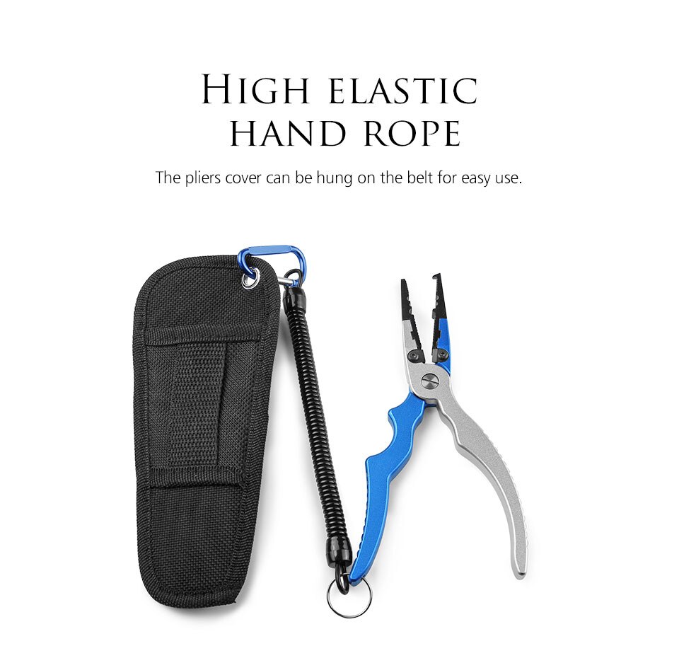 LINNHUE Best Aluminum Alloy Fishing Pliers Grip Set Fishing Tackle Hook Recover Cutter Line Split Ring Fishing Tool Accessories