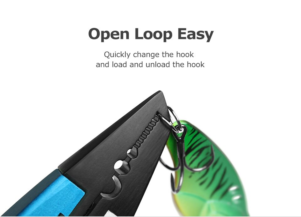 LINNHUE Best Aluminum Alloy Fishing Pliers Grip Set Fishing Tackle Hook Recover Cutter Line Split Ring Fishing Tool Accessories