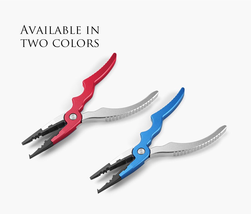 LINNHUE Best Aluminum Alloy Fishing Pliers Grip Set Fishing Tackle Hook Recover Cutter Line Split Ring Fishing Tool Accessories