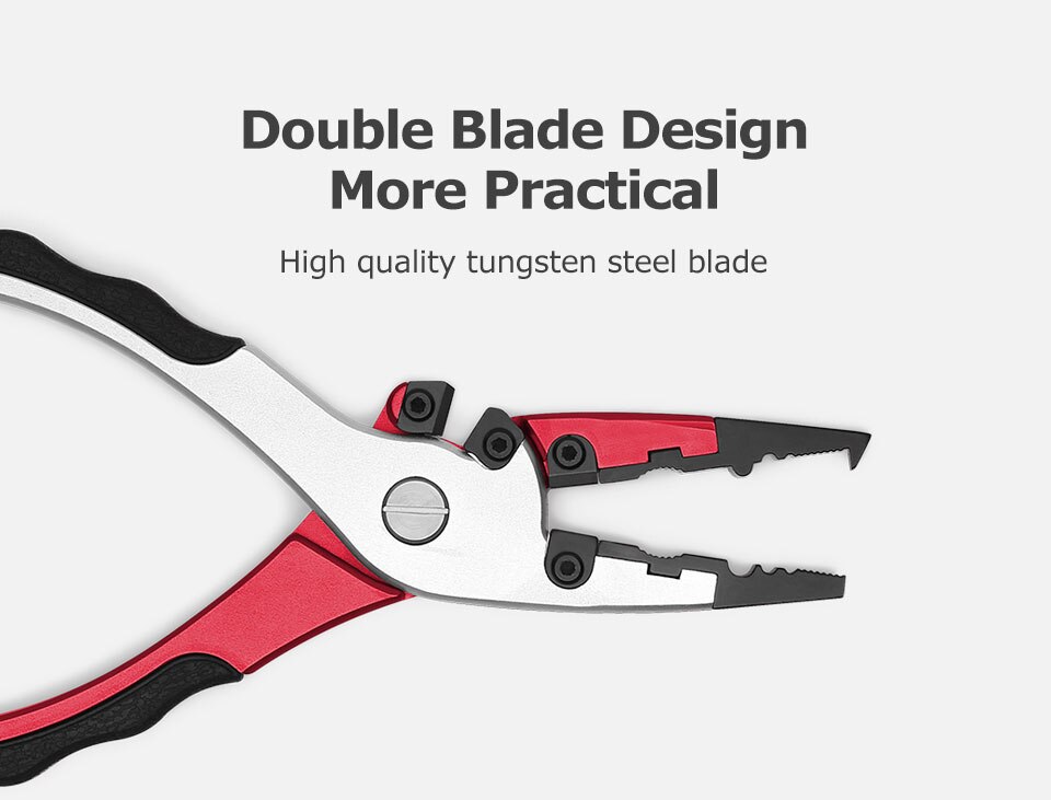 LINNHUE Best Aluminum Alloy Fishing Pliers Grip Set Fishing Tackle Hook Recover Cutter Line Split Ring Fishing Tool Accessories