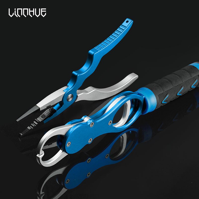 LINNHUE Best Aluminum Alloy Fishing Pliers Grip Set Fishing Tackle Hook Recover Cutter Line Split Ring Fishing Tool Accessories LINNHUE Best Aluminum Alloy Fishing Pliers Grip Set Fishing Tackle Hook Recover Cutter Line Split Ring Fishing Tool Accessories