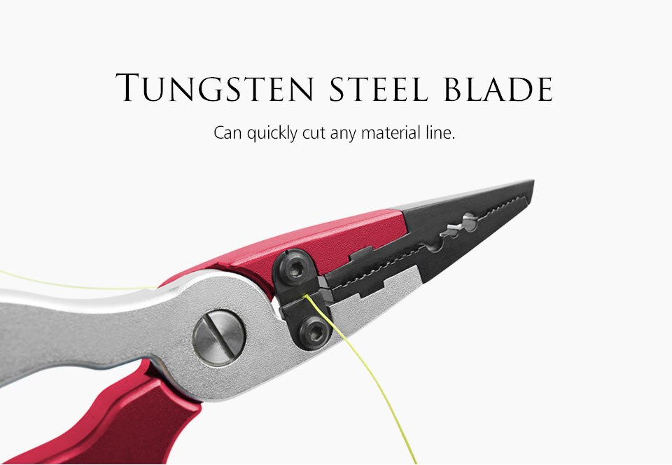 LINNHUE Best Aluminum Alloy Fishing Pliers Grip Set Fishing Tackle Hook Recover Cutter Line Split Ring Fishing Tool Accessories