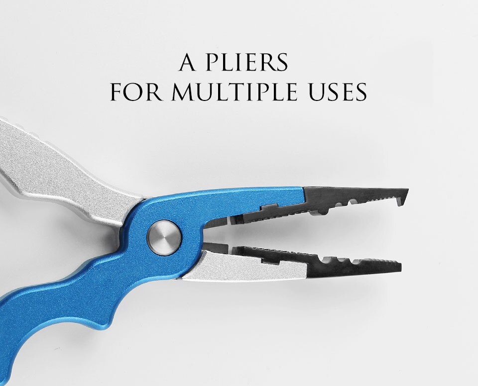 LINNHUE Best Aluminum Alloy Fishing Pliers Grip Set Fishing Tackle Hook Recover Cutter Line Split Ring Fishing Tool Accessories