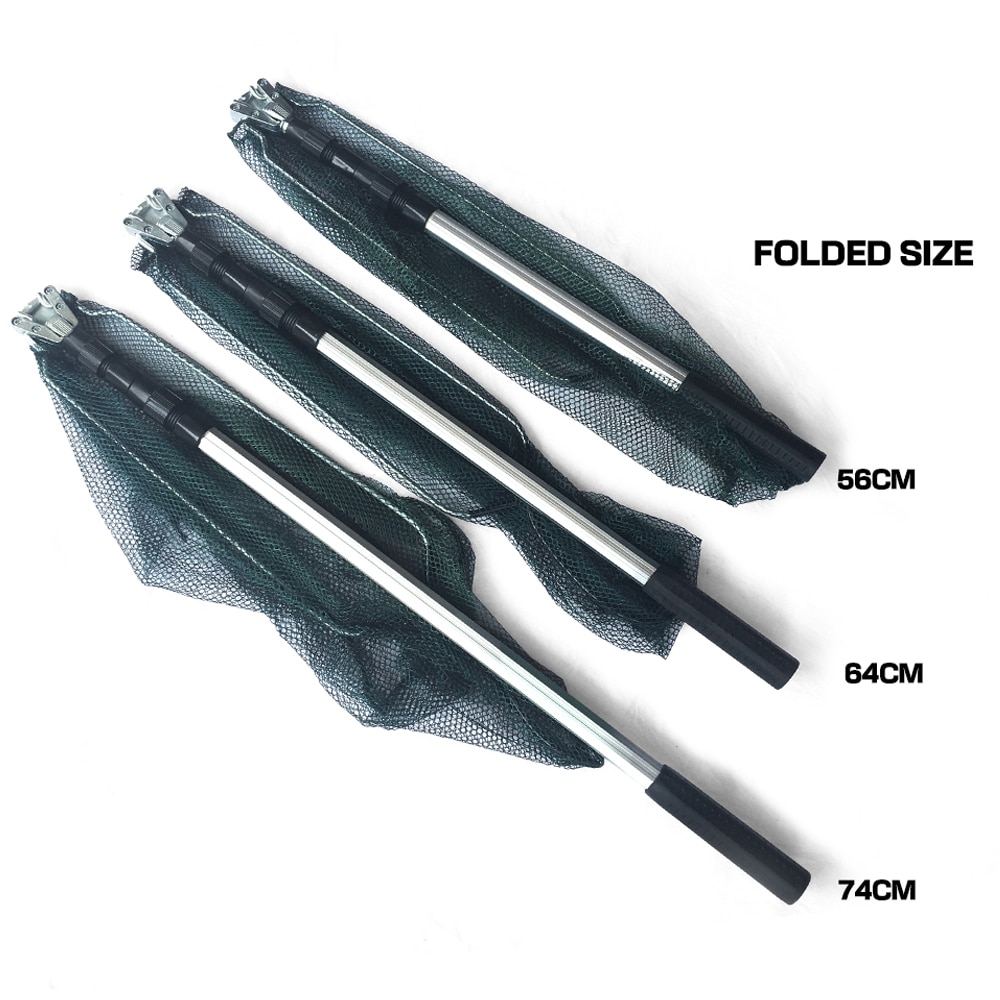 Aluminum Alloy 150/170/210cm Retractable Fishing Net Telescoping Foldable Landing Net Pole Folding Landing Net For Fly Fishing Aluminum Alloy 150/170/210cm Retractable Fishing Net Telescoping Foldable Landing Net Pole Folding Landing Net For Fly Fishing