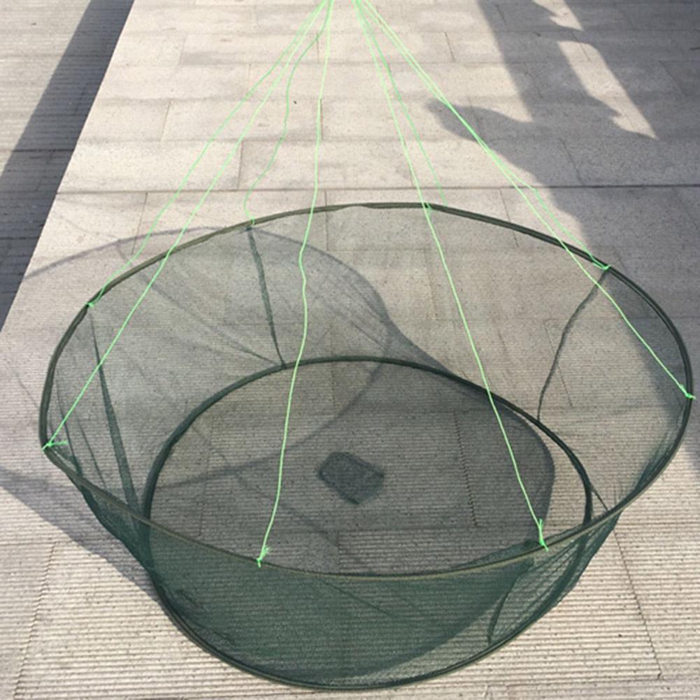 Foldable Drop Net Fishing Landing Prawn Bait Crab Shrimp Pier Harbour Pond Mesh for Vertical Shore Use