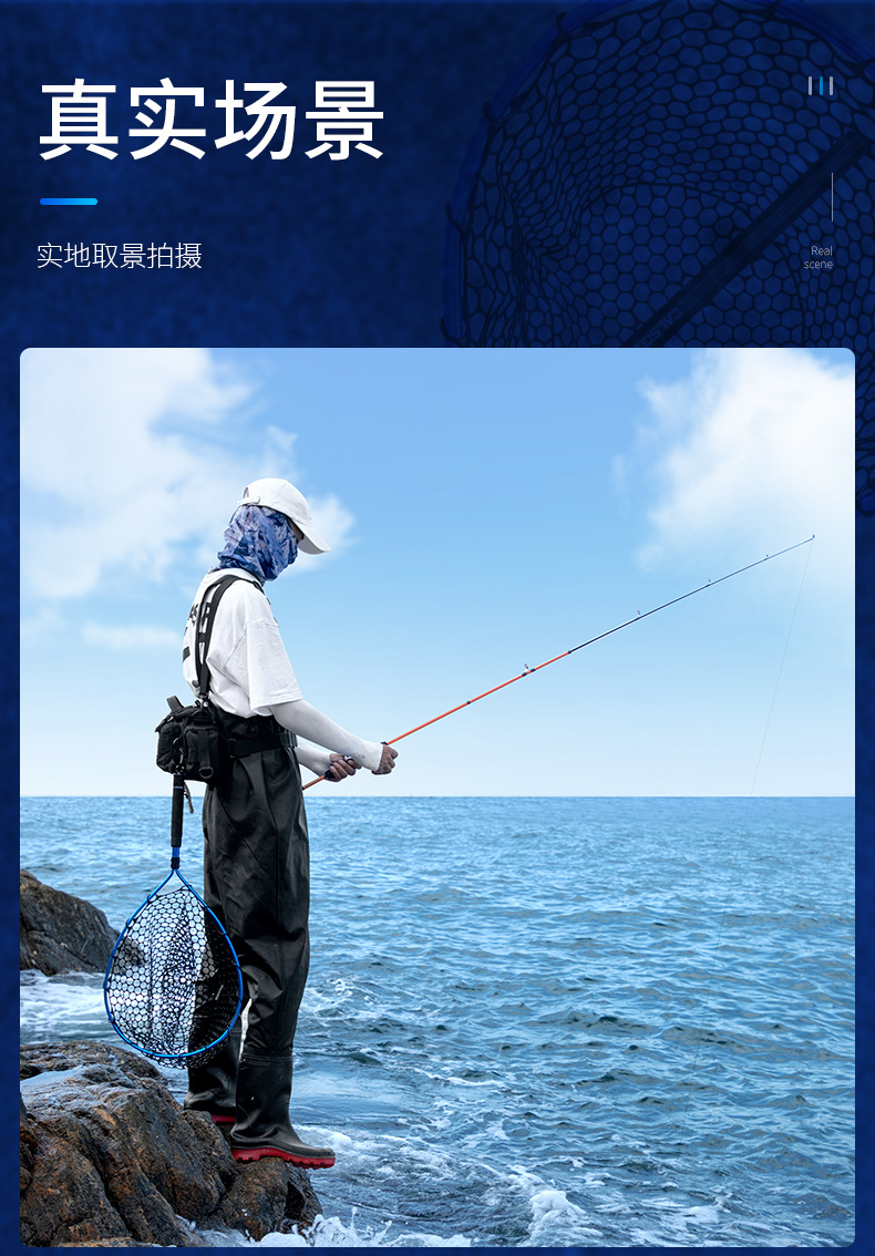 Dip Net Folding Portable Lure Net Pocket Ultra Light Big Fish Fishing Net Lua Hand Dip Net Silicone Sea Fishing Hand Net