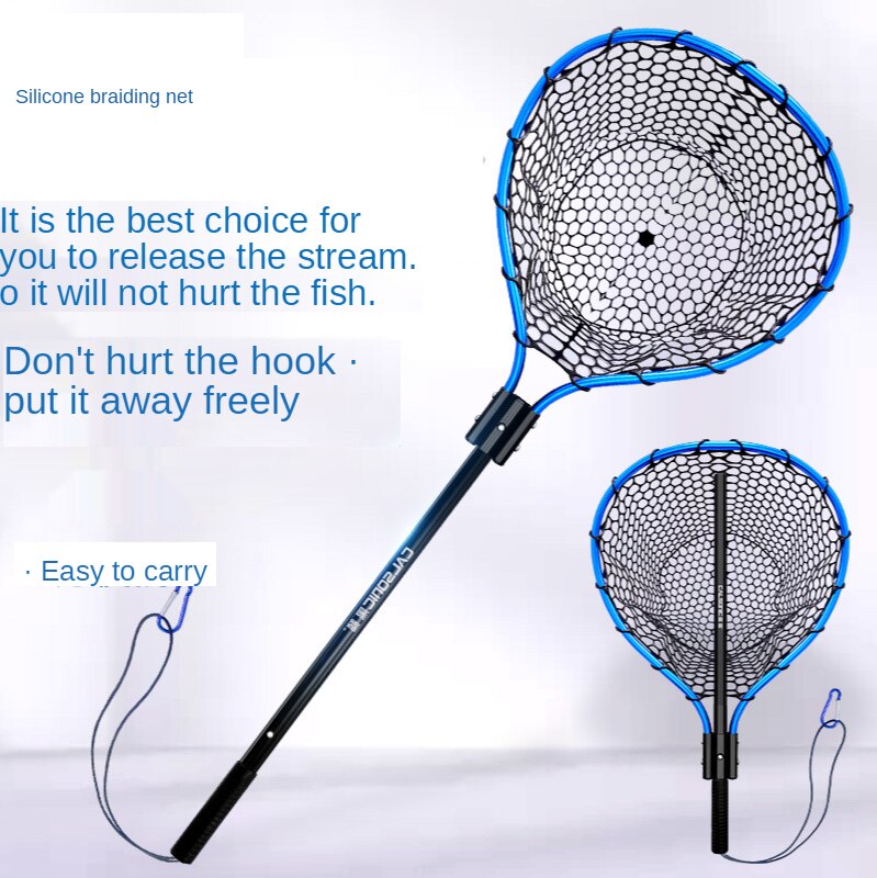 Dip Net Folding Portable Lure Net Pocket Ultra Light Big Fish Fishing Net Lua Hand Dip Net Silicone Sea Fishing Hand Net Dip Net Folding Portable Lure Net Pocket Ultra Light Big Fish Fishing Net Lua Hand Dip Net Silicone Sea Fishing Hand Net