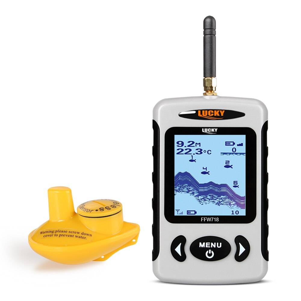 Lucky FFW718& FFW718LA Wireless Portable Fish Finder 45M/135FT Sonar Depth Sounder Alarm Ocean River Lake Lucky FFW718& FFW718LA Wireless Portable Fish Finder 45M/135FT Sonar Depth Sounder Alarm Ocean River Lake