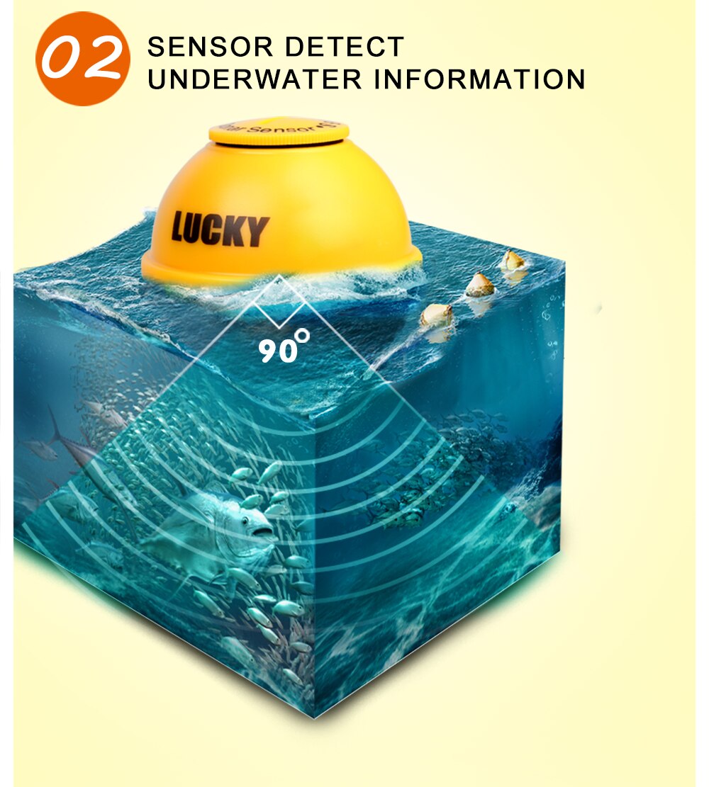 Lucky FFW718& FFW718LA Wireless Portable Fish Finder 45M/135FT Sonar Depth Sounder Alarm Ocean River Lake Lucky FFW718& FFW718LA Wireless Portable Fish Finder 45M/135FT Sonar Depth Sounder Alarm Ocean River Lake