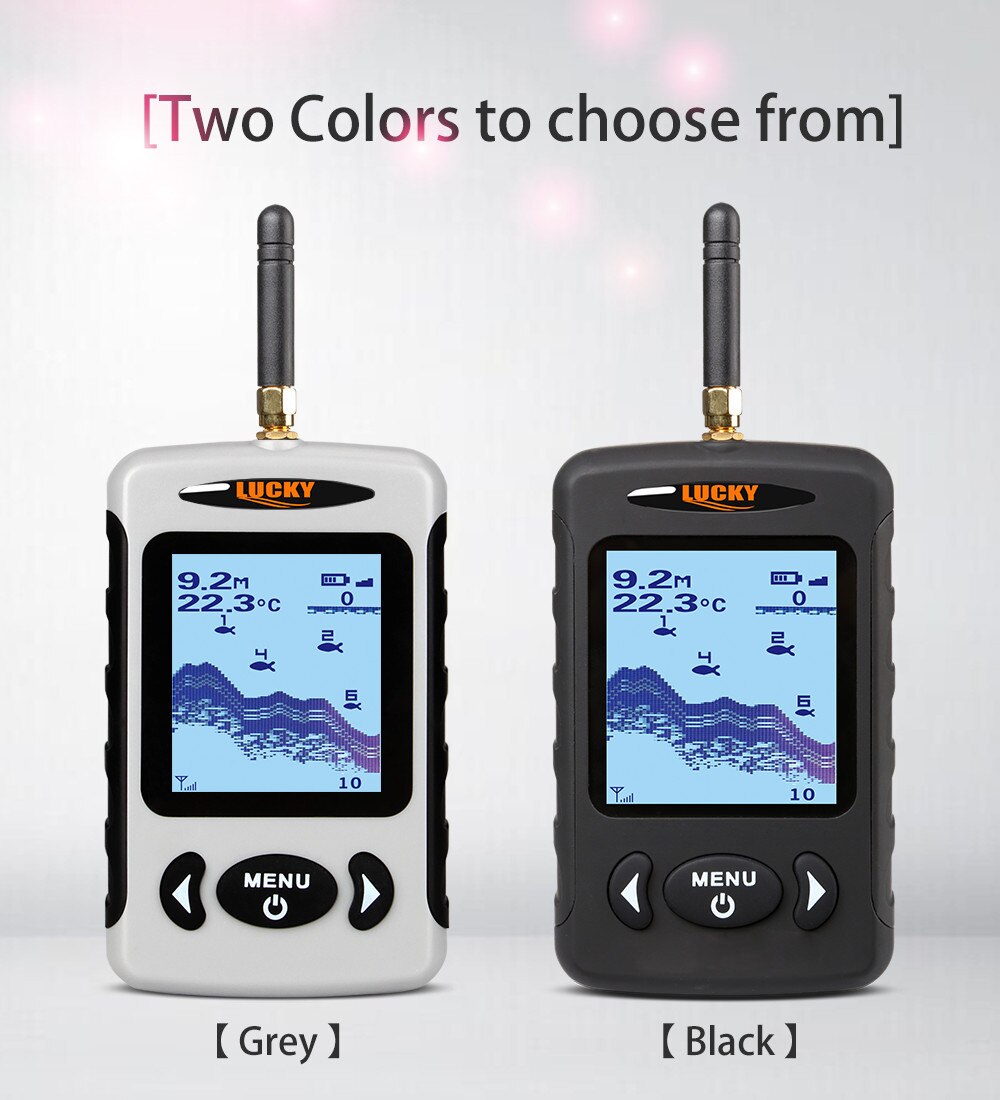 Lucky FFW718& FFW718LA Wireless Portable Fish Finder 45M/135FT Sonar Depth Sounder Alarm Ocean River Lake Lucky FFW718& FFW718LA Wireless Portable Fish Finder 45M/135FT Sonar Depth Sounder Alarm Ocean River Lake