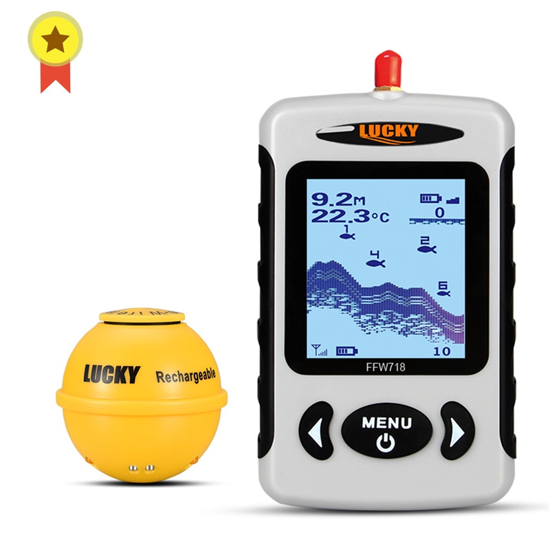 Lucky FFW718& FFW718LA Wireless Portable Fish Finder 45M/135FT Sonar Depth Sounder Alarm Ocean River Lake Lucky FFW718& FFW718LA Wireless Portable Fish Finder 45M/135FT Sonar Depth Sounder Alarm Ocean River Lake