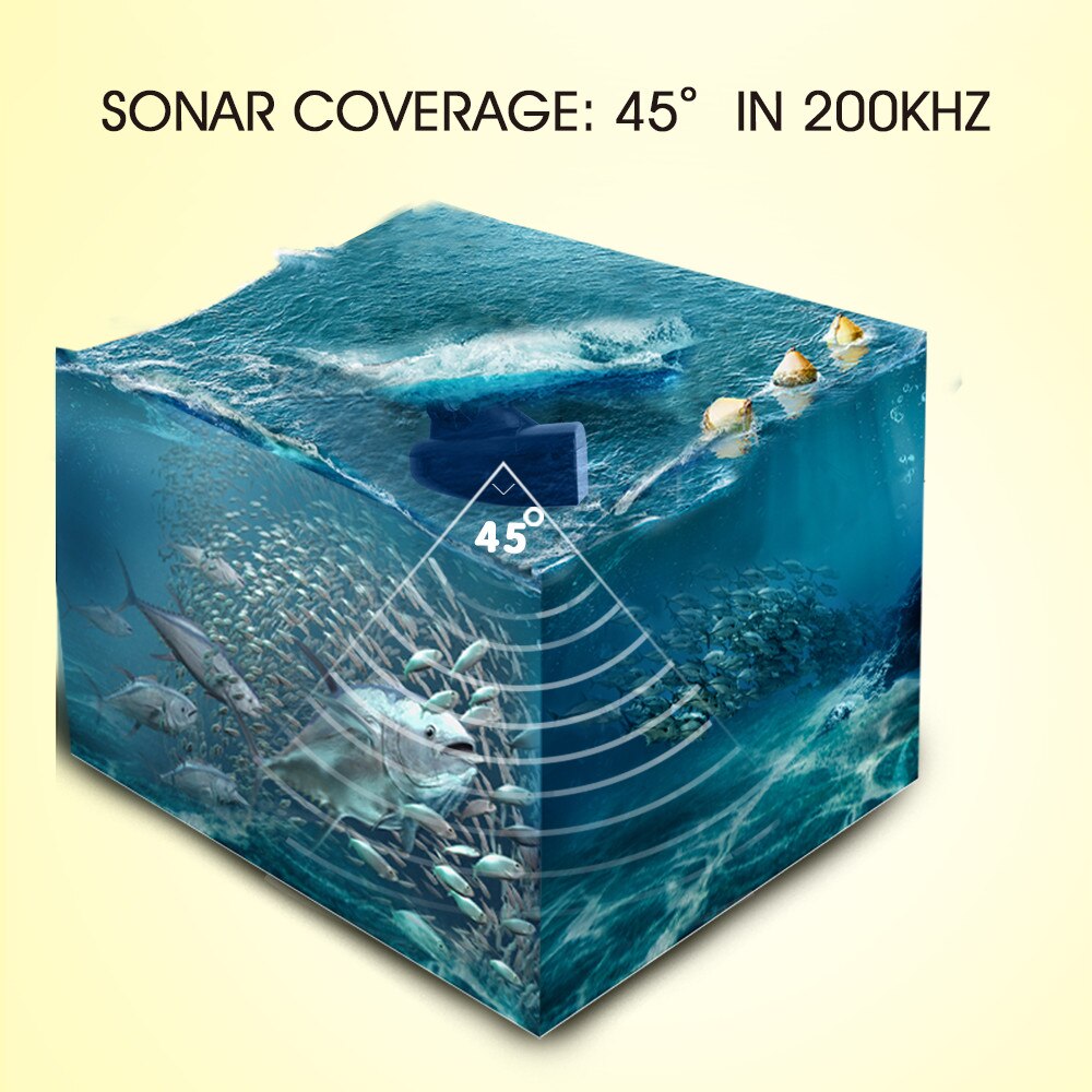 LUCKY FF918-C180S Wired Fishing finder 540ft/180m Depth Sounder Fish Detector Monitor echo sounder for fishing from a boat