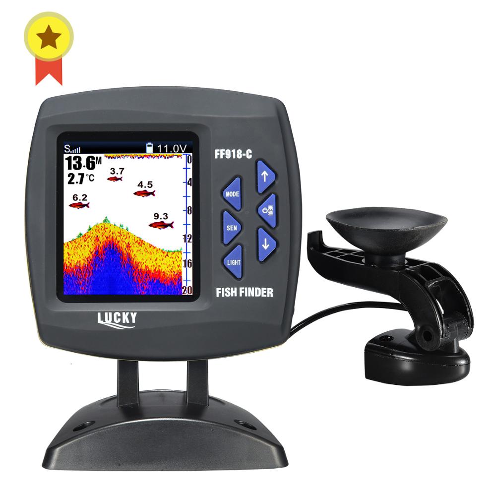 LUCKY FF918-C180S Wired Fishing finder 540ft/180m Depth Sounder Fish Detector Monitor echo sounder for fishing from a boat LUCKY FF918-C180S Wired Fishing finder 540ft/180m Depth Sounder Fish Detector Monitor echo sounder for fishing from a boat