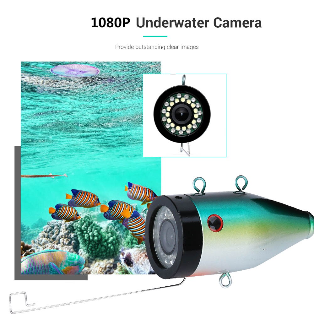 MAOTEWANG  HD 1080P 7inch Fish Finder Underwater Fishing Camera 15pcs White LEDs+15pcs Infrared Lamp 15M/30M Camera For Ice