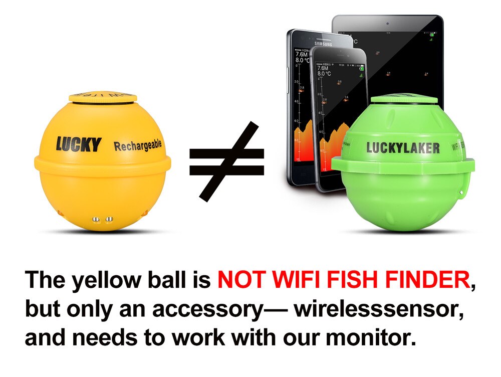 Lucky Original Wireless Sonar Sensor Transducer For FFw718la FF1108-1cwla FF718lic-wla ice Fishing Wireless Fish Finder Sensor
