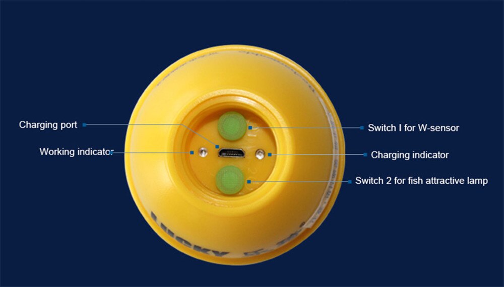 Lucky Original Wireless Sonar Sensor Transducer For FFw718la FF1108-1cwla FF718lic-wla ice Fishing Wireless Fish Finder Sensor