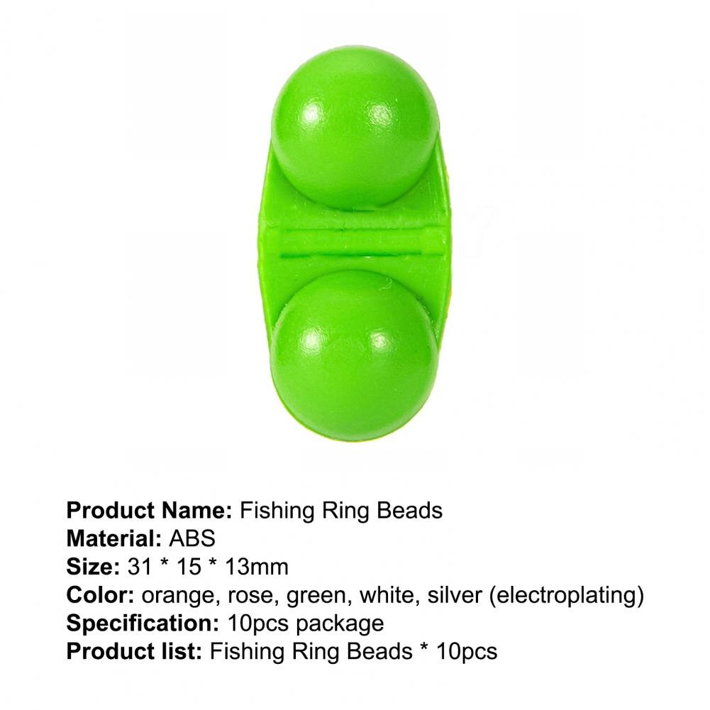 10 pcs of double rattle attractor fishing beads vibrating fish attractor biting bait alarm bell bead accessories рыбалка снасти